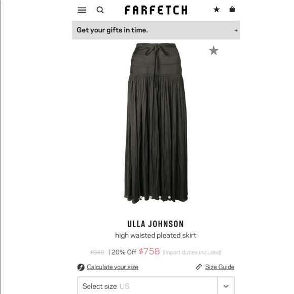 🆕 Ulla Johnson Pleated Skirt - Picture 8 of 8
